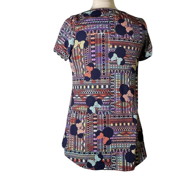 LulaRoe Disney Classic T-Shirt Womens XS Multicolor Minnie Mouse Aztec Colorful - Picture 3 of 4